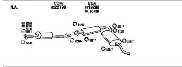 WALKER PE85045 Exhaust System
